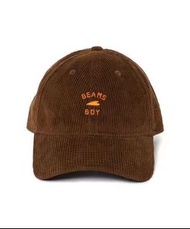 日本預訂 2色選 beams x new era 燈芯絨 logo cap