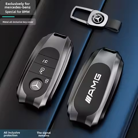 Remote Car Key Case Cover Fob Holder Keychain For Mercedes-Benz C E S Class GLC W206 W223 W214 E300 