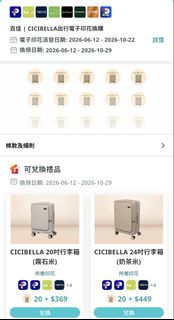 CICIBELLA 20"/24" Suitcase - ParknShop Redemption