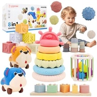 Premium Baby Toys for 6-18 Months, 8 in 1 Montessori Toys Set, Educational Learning Toys for Toddler
