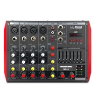 Audio Mixer 4 Channel +48v Line Mixer Audio Sound System Audio Mixer With Mic Bluetooth/USB Mixer