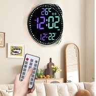 Smart Wifi Wall Clock RGB Colorful Modern Digital Living Room Hanging Clock APP Intelligent Control 
