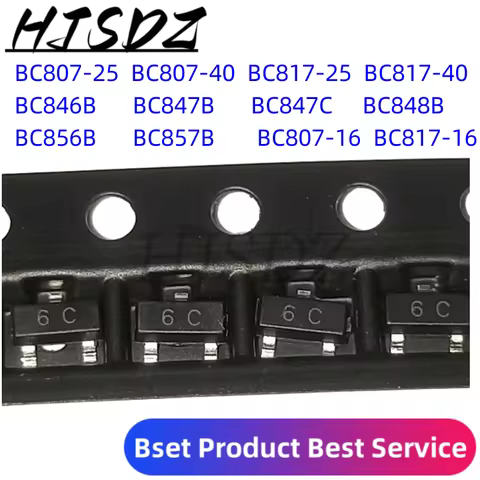 100 piezas BC807-25 BC807-40 BC846B BC847B BC847C BC848B BC856B BC857B SOT23 BC807 BC817 BC846 BC847