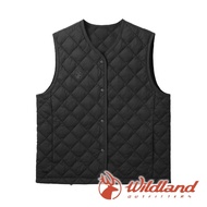 [wildland] Female 700FP Light Warm V-Neck Down Vest {Royal Black} 0B32175