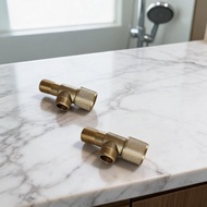 【8】Sturdy Brass T-Piece Connector G38 Inch - Airtight 3-Way Pipe Adapter
