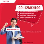FREESHIP - CHƯA KÍCH HOẠT. Vua Sim 4G Viettel MXH100 Trọn Gói 12 Tháng Dùng Không Giới Hạn DATA - BẢ