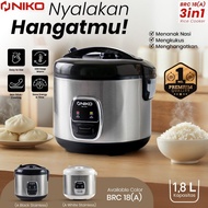 NIKO Rice Cooker Simple 1.8 Liter BRC 18A Fits Capacity 1.8L Multifunction Electric Rice Cooker