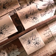 輕復古風 手賬印章 紅橡膠 全楓木