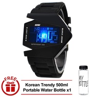 Stealth Plane Aircraft LED Digital Watch Silicone Watches FREE Water Bottle