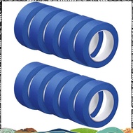 Super 10 Rolls Blue Painters Tape Wall Safe Paint Tape 1.2 Inch X 55 Yards for Wall Painting Decorat