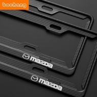 สำหรับ Mazda คาร์บอนไฟเบอร์รูปแบบป้ายทะเบียนรถกรอบป้องกันเหมาะสำหรับ Familia/Vantrend/323/E2000/Bian