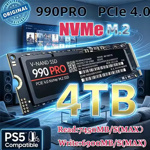 New M.2 990 PRO NVMe SSD PCIe Gen4 High Performance Internal Drive 2TB 4TB Storage Upgrade For PS5 D