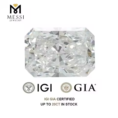 Messi Jewelry IGI GIA Certificate Radiant Lab Grown Diamond 1ct 1.5ct 2ct 2.5ct 3ct 5ct HPHT CVD Lab