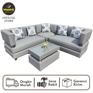 Sofa Jasmin Sudut L Minimalis Modern / Sofa Ruang Tamu / Kursi Tamu Murah Cirebon Tegal Brebes Pemal