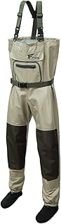 8 Fans Breathable Chest Wader for Men Stocking Foot 3-Ply 100% Durable and Waterproof Insulated Fish