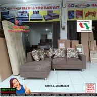 DSITRINO Sofa L Minimalis / Sofa Tamu Minimalis / Sofa Leter L