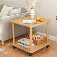 💘&amp;Bedside Table Bedroom and Household Small Simple Table Rental House Rental Bedside Table Movable Small Coffee Table Be