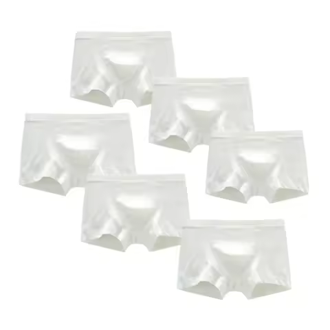 6Pcs/Lot Girls Boys Underwear White Cotton Teen Panties Kids Briefs Child Soft Young Girl Shorts 110