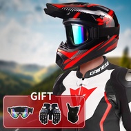 Send 3 Pieces Gift Children and Adolescent Off-road Motorcycle Rally Shelmet Bike Downhill Cool Kart
