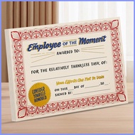 Employee Appreciation Cards Motivational Best Employee Awards Paper Certificate Notebook for Company