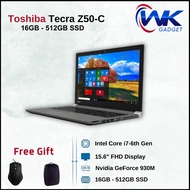 Toshiba Tecra Z50-C | Core i7-6th Gen | 16GB Ram  512GB SSD | Nvidia GeForce 930M | Win 10