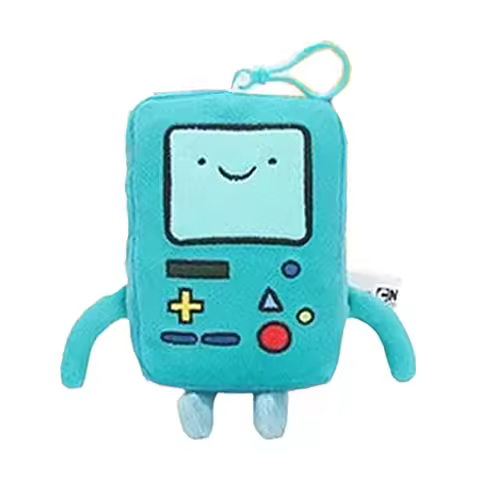 New Cute Anime Adventure Time BMO Plush Keychain Small Pendant Kids Stuffed Toys For Children 12CM