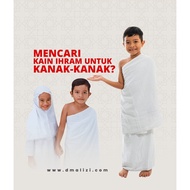 KAIN EHRAM kain Ihram Haji dan Umrah  untuk kanak-kanak lelaki kain ihram budak lelaki lembut