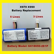 Verifone X970 X990 Rechargeable Lithium-ion Battery Model: SX18650-2S1P - 3 Lines / 5 Lines