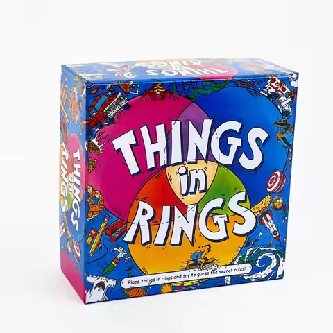 Things In Rings Family Card Lighthearted Logic Card Game 2-6 Players, 20 Min Party Puzzle Board Game