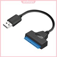 Copper+ABS Shell 20cm USB 2.0 to SATA 22Pin Adapter Cable for 2.5 inch HDD SSD [wohoyo.sg]