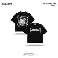 BUJANG ORGEN T-Shirt - "INDEPDENT" - Boxy Black Series T-Shirt