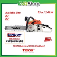 TOKAI Gasoline Chain Saw 16" / 18" / 20" / 22" (USA Chain - Carlton) Mesin Tebang Pokok