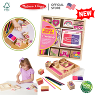 (ของแท้ USA) ชุดแสตมป์ ตัวปั๊ม non-toxic รุ่นหัวใจ Wooden Stamp Set Friendship Melissa Doug ของเล่นเ