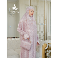 ALLUNA - Mukena Dewasa Terusan Motif Santorini Silk Kayza Series Traveling