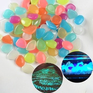 50pcs/set Glow in the Dark Garden Pebbles Fish Tank Aquarium Decoration Luminous Stones