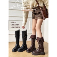 New women's high-top boots Fall/Winter 2025: Tight-fitting riding boots. foldable