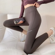 【In stock】slimming girdle pants/Aulora pants Japanese Weight Loss Pants Hip Raise Slimming Leggings Beige Liquid Pants口袋瑜伽芭比裤女
