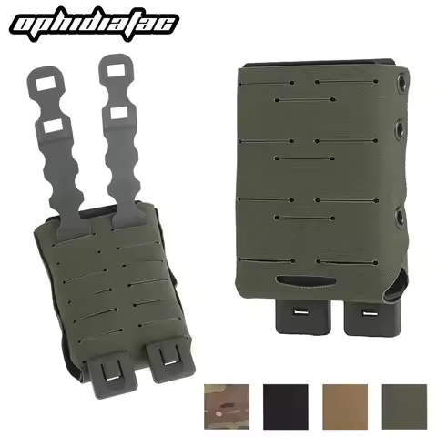 OPHIDIAN Molle Lightweight AR15/M4/9mm Magazine Pouch Magazine Built-in Nylon Bracket Hunting Pistol