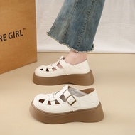 รองเท้าแตะผู้หญิง รองเท้ารู รองเท้า Boken ขนาดเล็ก เท้ากว้าง เรียกว่า รองเท้าคนท้องอ้วนใหญ่  Women's