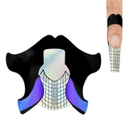 100pcs Nail Form Sticky Nail Forms for Builder Gel Reusable Sturdy Nail Extension Forms Nail Forms f