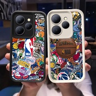 Q-87 Basketball Logo Black white Case for Infinix Smart HOT 9 30i HD 30 40i 8 40 Pro Plus