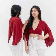 Cavina Blouse Batwing Top AirFlow Batwing Sleeve Top BL A029 by three brothers shop