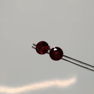 Sustainable International Jewelry ** Natural Garnet 925 Silver Needle Earrings Weight: 0.7g R001