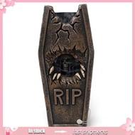 YOIOI Eerie Halloween Tombstone Display with Glowing Skull Movements