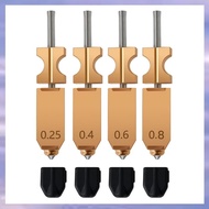 (V L A O)4pc for  AD5X Quick-Detachable Hotend Nozzle Quick Release Nozzle 0.25/0.4/0.6/0.8MM W/4 Si