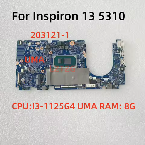 203121-1 For Dell Inspiron 13 5310 Laptop Motherboard CPU I3-1125G4 UMA 8G RAM 100% Tested OK