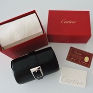 近新 Cartier 卡地亞 小牛皮攜帶收藏手錶盒 錶袋 飾品盒