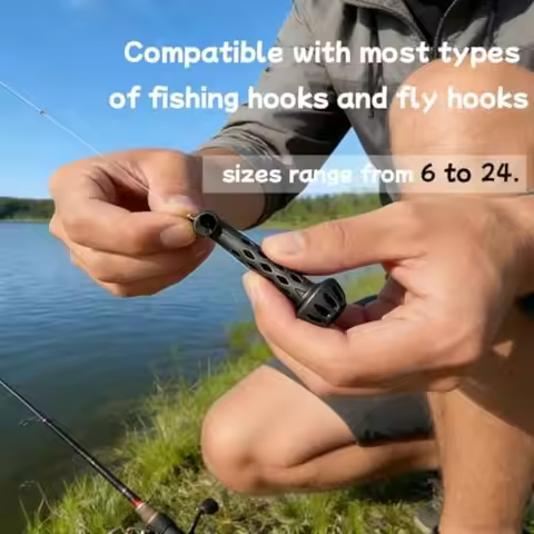 Portable Magnetic Fly Threader Lightweight Multifunctional Fishing Line Threader Fishing Tools