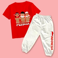 MERAH Merdeka Anomali Children's Suit Wanset 17 August Ballerina Couple Girl 2025 Oneset Hut Ri 8th 