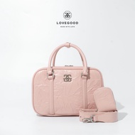 [ LoveGood ] Roque กระเป๋าหนังวัวแท้ ทรงกล่อง ไซส์ 10"(25cm) มาพร้อมสายสะพายยาว และกระเป๋าใบเล็ก